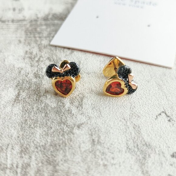 Kate Spade Gold Red Earrings - Disney Minnie Mouse - Picture 5 of 5